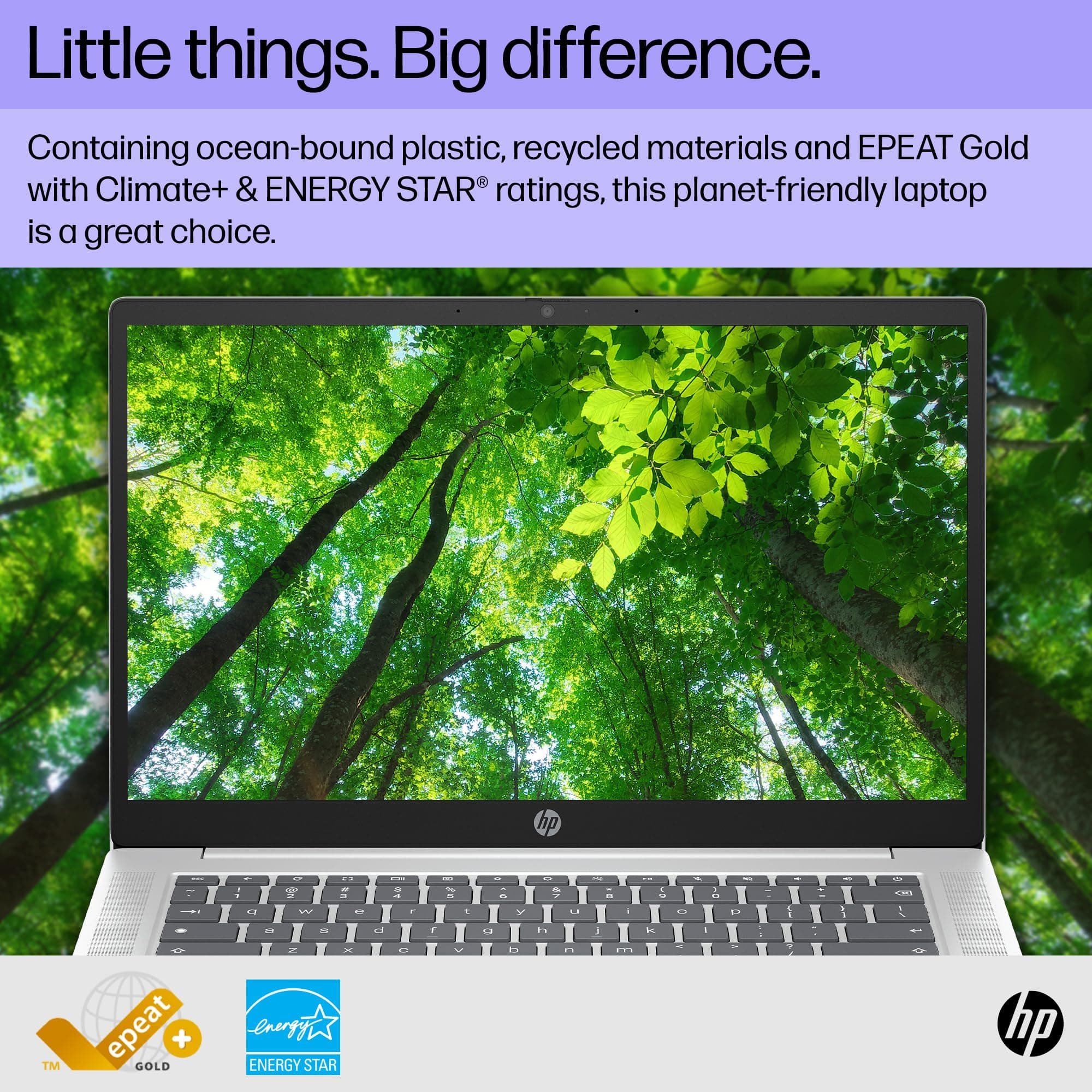HP Chromebook 14 inch Laptop, FHD Display, Intel N100, 4 GB RAM, 64 GB eMMC, Intel UHD Graphics, Chrome OS 14a-nf0009nr (2024), view 6