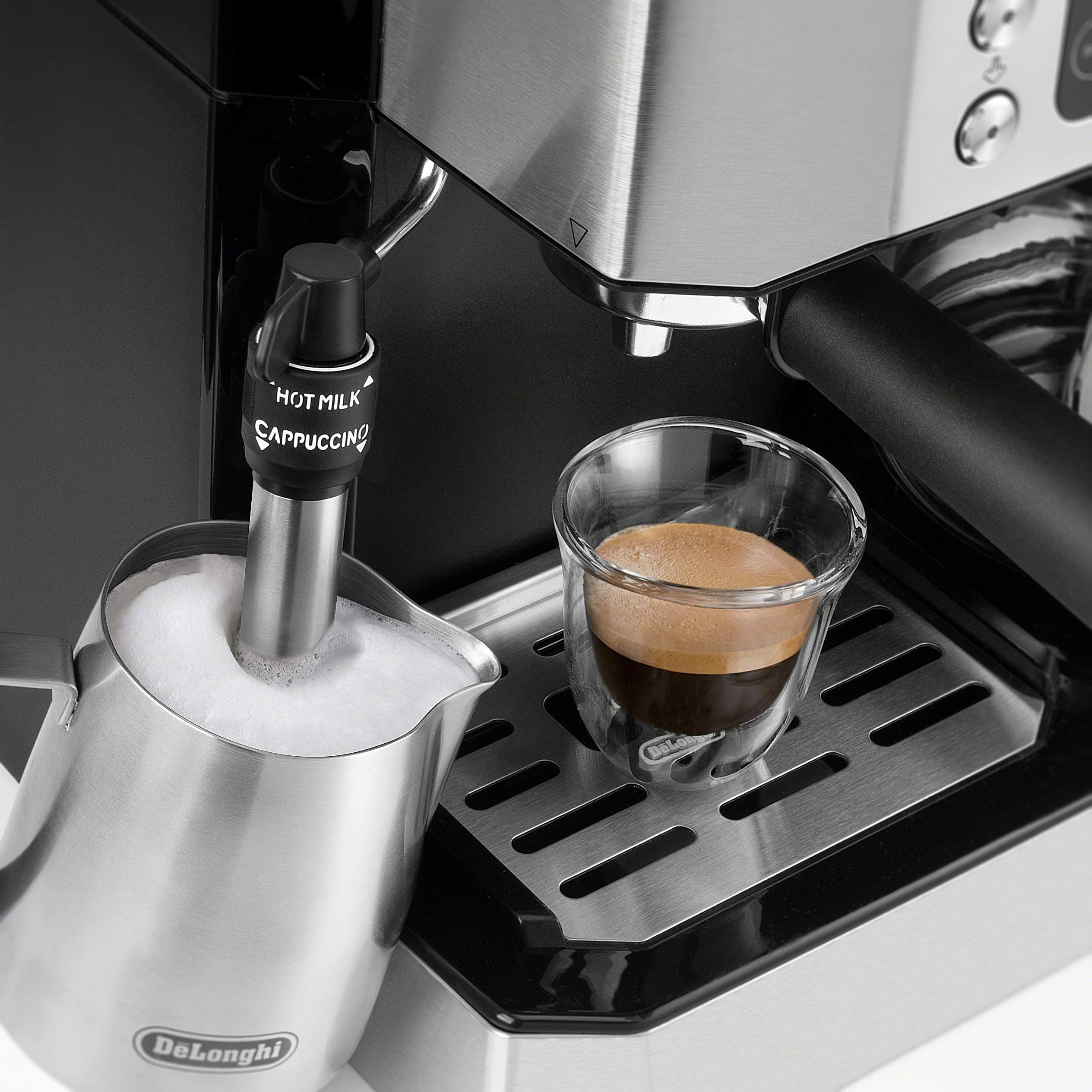 De'Longhi All-in-One Espresso & Coffee Maker, 10-Cup Pot, Milk Frother, view 4