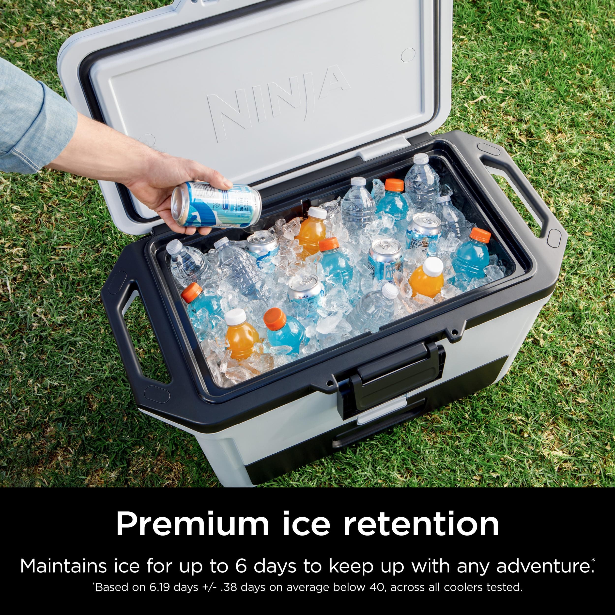 Ninja FrostVault™ 50qt Hard Cooler with Dry Storage Drawer, Spanish Moss, view 4