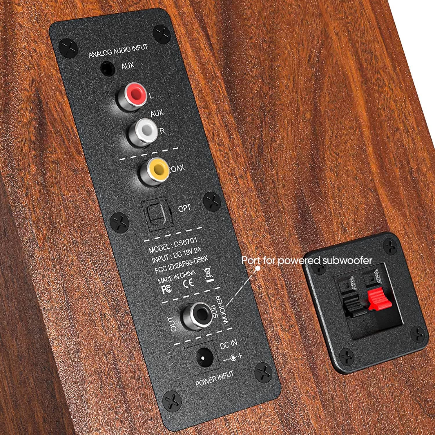Saiyin Powered Bluetooth Bookshelf Speakers, view 3